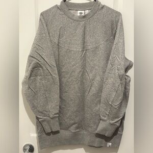 adidas Men's Heather Gray Crewneck Sweater